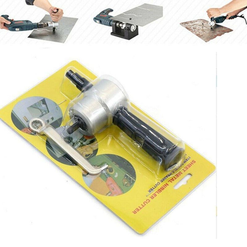 Double-Head Sheet Metal Nibbler Saw Cutter Cutting Tools Power Drill Attachment