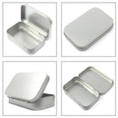 8-Pack Hinged Tin Box Containers With Solid Hinged Top,Use for First Aid Ki