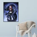 5D DIY Full Drill Diamond Painting Wolf Women Cross Stitch Embroidery Kits