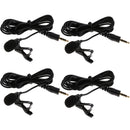 Pack of 4 Mini 3.5 Plug Clip-on Microphones Mic High Sensitivity 100cm