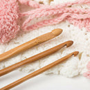 12-Size Bamboo Handle Crochet Hook Knit Weave Yarn Craft Knitting Needle