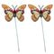 Multicolor Garden Butterflies on Sticks x10. Dia 7cm;Single layer butterfly