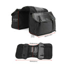Motorcycle Touring Saddle Bag Black Canvas Waterproof Panniers Motorbike Lugg 3C