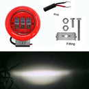 LED Light Red Work Flood Light 30W 6000K Super Bright for Car SUV Truck