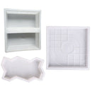 3 Pieces Concrete Mould, Diy Driveway Brick Patio Concrete Slab Path Walk Maker