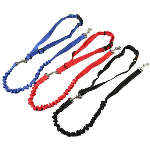 Pet Dog Traction Rope Slip Lead Training Elastic Collar Belt  Adjustable Co A#S