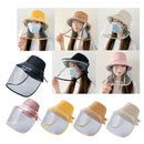 Anti-saliva Protective Fisherman Hat Soft PVC Removable Face Shield Black