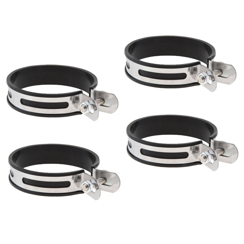 4x Motorcycle Exhaust Pipe Muffler Holder Clamp For 100mm Diameter
