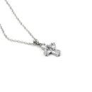 Fashion Women's Crystal Rhinestone Cross Pendant Long Sweater Chain Necklace