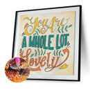 Mosaic Diamond DIY Full Drill 5D Round Letter Lovely Picture Kit Painting