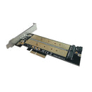 Dual Port NGFF M.2 SSD to PCI-E Express X4 B + M Key SATA PC Adapter Card