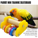 Parrot Underfoot Education Toys Mini Skateboard Training Bird Ice Skates Ro F6L7