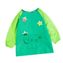 Kid Drawing Long Sleeve Waterproof Painting Apron with Pocket L Green