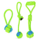 1X(8Pcs Pet Dogs Rope Toys Cotton Knot Puppy Safe Chewing Teething Toys Tee