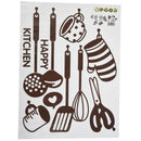 Removable Cooking Utensil Spatula Wall Mural Stickers Home Kitchen Coffee I6P6