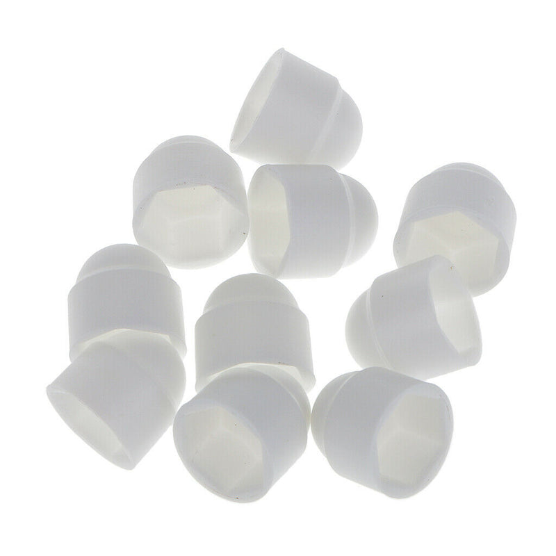 10 Pcs Nut and Bolt Covers M6 10x13mm White Plastic Dome Bolt Nut Hex Hexagon