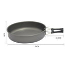 22cm Aluminum Camping Frying Pan Portable Picnic Pot Cookware Folding Handle