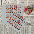 120pcs/10sheet wreath medal thank you hand made Sealing Stickers Gift Box Lab BX