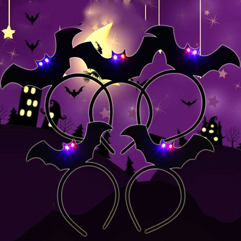 Halloween LED Bat Light up Headband Hair Band Headwear Bar Party Props Efficient