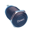 12mm 250V Reset Push Button Power Switch "DOWN " Flat Normally Open NO