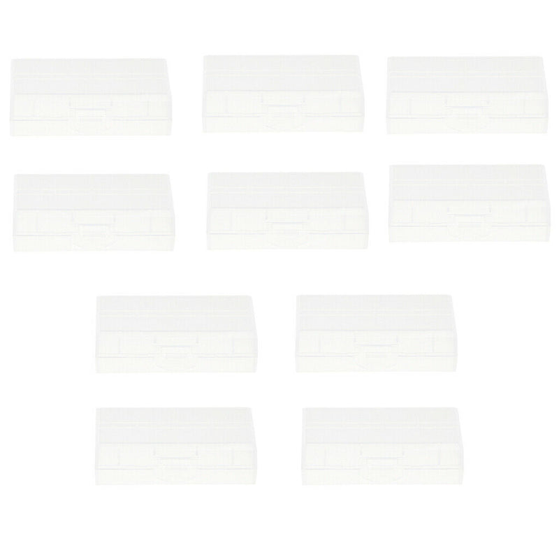 10 Pcs Battery Storage Box Organizer Pack of 5 Cases. Stores 18650 Batteries.