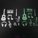 9pcs Scrapbooking DIY Guitar Notes Piano Metal Steel Cutting Die Stencil
