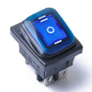 4pcs 6 Pin On/Off/On 3 Position Rocker Power Switch With Backlight