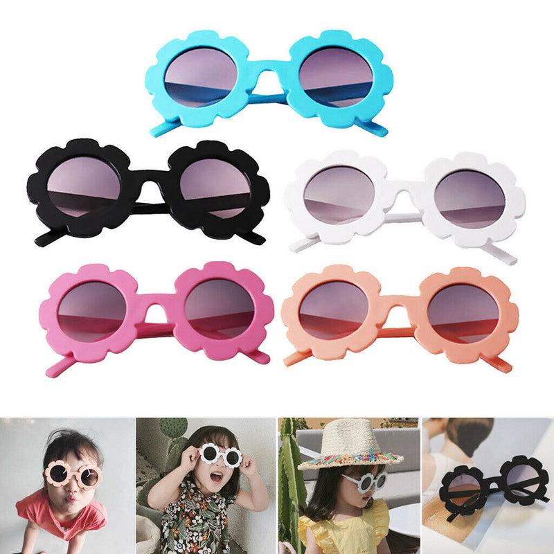 5Pcs Lovely Baby Flower Sunglasses Toddler Soft Plastic Travel Glasses Eyewear