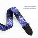 Leather Folk Guitar Strap Adjustable Belt Musical Instrument Parts (Flash) A