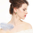 Women Animal Earings New Cute Snail Branches Asymmetrical Stud Earrings E3J9