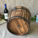 6pc Wooden Barrel Planter Rustic Flower Plant Pots In/Outdoor Garden Patio Decor