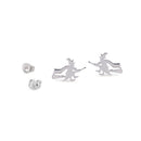 2018 Fashion Women Witch Broom Ear Studs Earrings Halloween Jeweley Gothic Gift