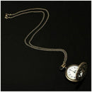 Retro Steampunk pocket watch quartz chain watch watches pendant necklace gi L5J3