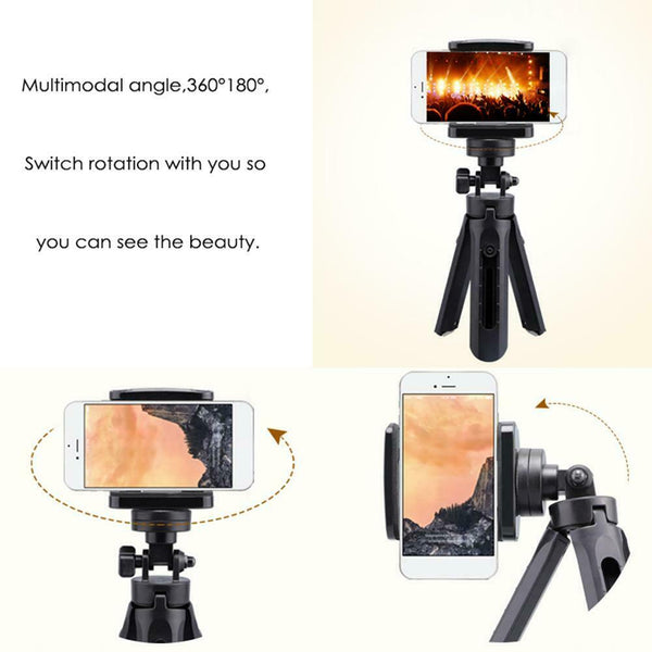 Telescopic Smartphone Tripod Stand Handle Grip Selfie Stick with Phone Clip #gib