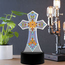 DIY Special Shaped Diamond Painting Cross LED Light Cross Stitch Embroidery