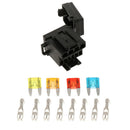 4 Way Blade Fuse Box & 1 Way Relay Box Combo Holder / Block for