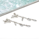 New Women Long Korean Style Tassel Leaves Ear Stud Drop Dangle Hook Earrings B3C