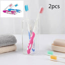 2PCS/set Portable Soft Bristle Travel Camping Hiking Outdoor Toothbrush