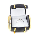 Plastic Beer Barrel Shape Velvet Ring Earrings Jewelry Display Storage Box