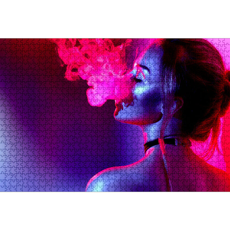 1000pcs DIY Red Smog Beauty Puzzle Educational Learning Jigsaw Room Decor