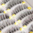 10 pairs of false eyelashes long fiber reusable Eyelash eyes makeup B3C3