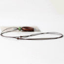 Unisex Retro Double Circle Pendant Brown Wood Bead Pendant Rope Chain Neckl S9C2