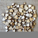 100pcs Rustic Wooden Love Heart Wedding Table Scatter Decoration Crafts LJ