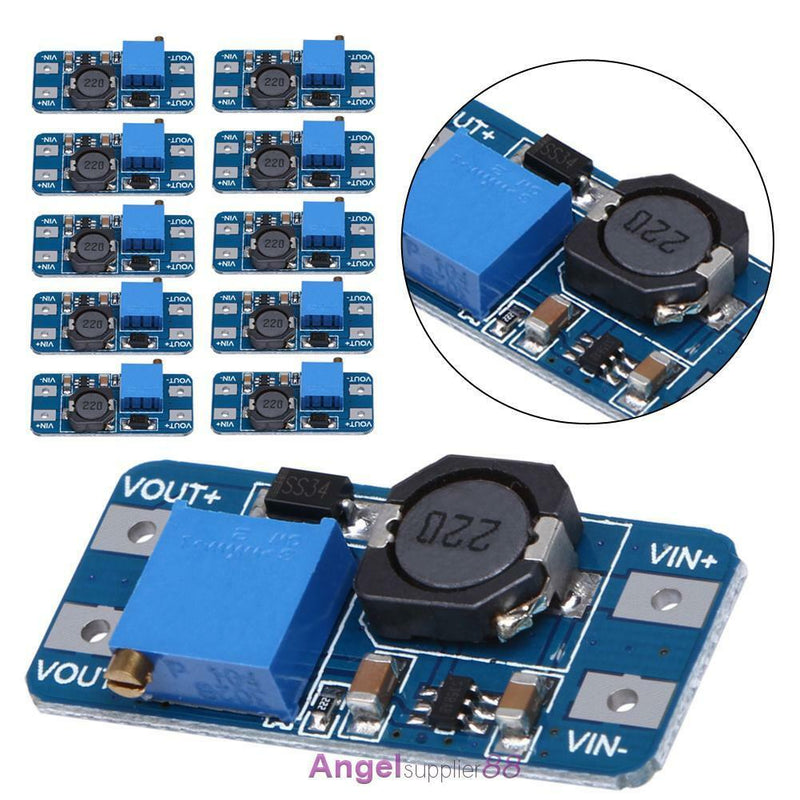 10Pcs MT3608 2A DC-DC Step Up Power Apply Booster Power Module for Arduino