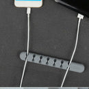 Multi Clips Cable Wire Cord USB Charger Line Ties Organizer Holder Grey