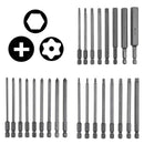 25Pcs 100Mm Long Magnetic Screwdriver Bit Set 4 Inch Drill Screw Driver Pow