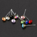 40 Pcs/set Women Girl's Crystal Stud Earrings Christmas Present (size:5mm)