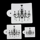 3Pcs Chandelier Lace Wedding Cake Cookie Fondant Baking Stencil Decoratingã€NME