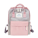 Nylon Waterproof Women Girl Laptop Backpack Travel Shoulder Handbags (Grey)
