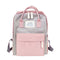 Nylon Waterproof Women Girl Laptop Backpack Travel Shoulder Handbags (Grey)